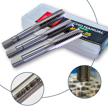 JG MACHO MANUAL ACO LIGA WS-M  M8 X 1.25  DIN 352 3 PÇS - ROCAST