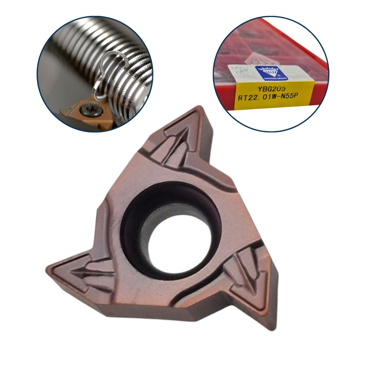 Fs R166 Inserto R166 22 EXTERNO RT2201W N55P YBG205 – FHG Ferramentas