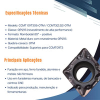 Inserto CCMT 09T308-OTM OP1215 OKE