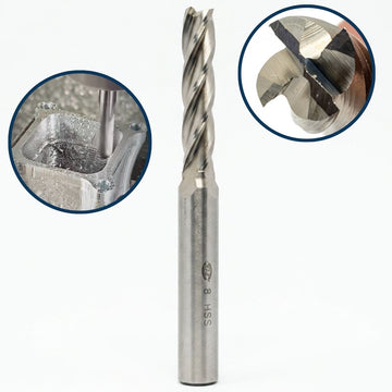 Fresa Topo Reto HSS 8mm 4c Longa HT - 1 Unidade