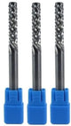 Kit Com 3 Peças Lima Rotativa 1/4 Reta Metal Duro Inteiriça
