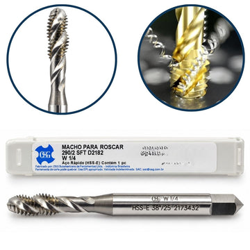 Macho Máquina BSW 1/4-20 290/2 SFT D2182 - 1 Unidade