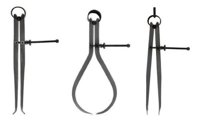 Kit Compasso 8'' Mecânico Reto Interno Externo 3pç