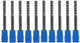 Kit Lima Rotativa 1/4 Reta Metal Duro Inteiriça Com 10 Peças