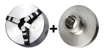 Placa para Torno 8'' 200mm 3 Castanhas Universal Eda + Flange