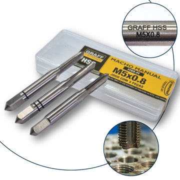 Jg Macho Manual HSS - M  M5 x 0,8mm GRAFF VANTAGE 3pçs