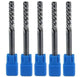 Kit Lima Rotativa 1/4 Reta Metal Duro Inteiriça Com 5 Peças