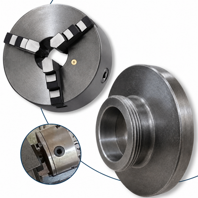 Placa para Torno 12'' 325mm 3 Castanhas Universal Eda + Flange