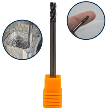 Fresa De Topo Reto MD 4mm 4c 45hrc Haste 75mm Longa