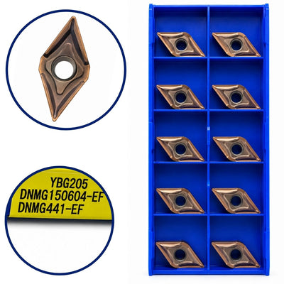 Inserto DNMG 150604 EF DNMG441 EF YBG205 - 10 Unidade