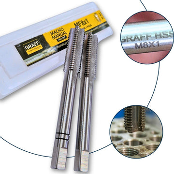 Jg Macho Manual HSS - M M8x1mm 2pçs GRAFF VANTAGE