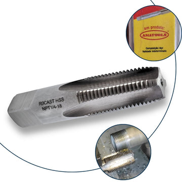 MACHO MANUAL HSS NPT   1/4-18 FPP  ROCAST